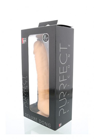 Телесный фаллоимитатор PURRFECT SILICONE DELUXE DONG 8.5INCH - 21 см. Телесный фаллоимитатор PURRFECT SILICONE DELUXE DONG 8.5INCH - 21 см.