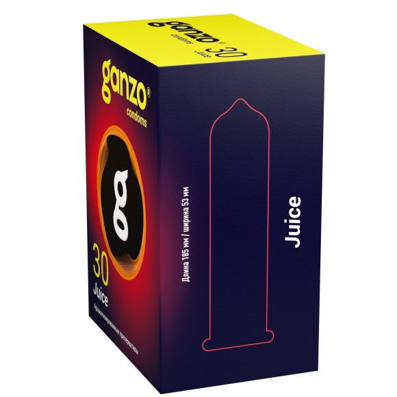 Ароматизированные презервативы Ganzo Juice - 30 шт. Ароматизированные презервативы Ganzo Juice - 30 шт.