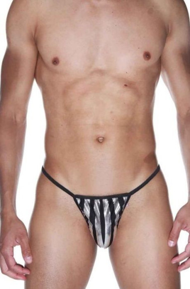 Мужские трусы-стринги в полосочку Мужские трусы-стринги в полосочку