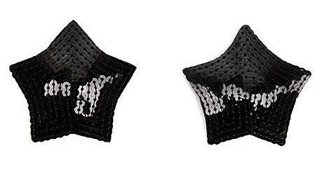 Черные пэстисы-звездочки с пайетками Черные пэстисы-звездочки с пайетками