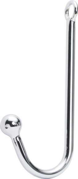 Серебристый анальный крюк с одним шариком Серебристый анальный крюк с одним шариком