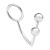 Кольцо на пенис с анальным стимулятором Two Bead Stainless Steel Anal Hook & Cock Ring