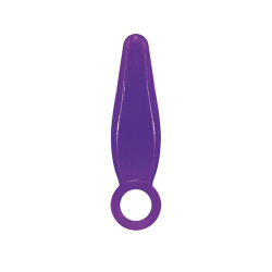 Фиолетовая анальная пробка JAMMY JELLY ANAL FINGER PLUG - 7,2 см.