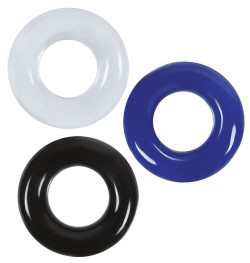 Набор из 3 эрекционных колец без рельефа Набор из 3 эрекционных колец без рельефа