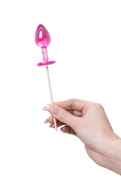 Розовый леденец в форме анальной втулки со вкусом айриш крим - 29 гр. Розовый леденец в форме анальной втулки со вкусом айриш крим - 29 гр.