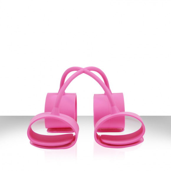 Набор розовых наножников и наручников Silicone Submissions Hog Tie Cuffs Набор розовых наножников и наручников Silicone Submissions Hog Tie Cuffs