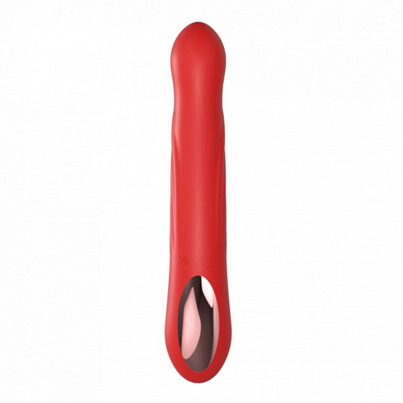 Красный силиконовый вибратор-кролик с фрикциями - 22 см. Красный силиконовый вибратор-кролик с фрикциями - 22 см.