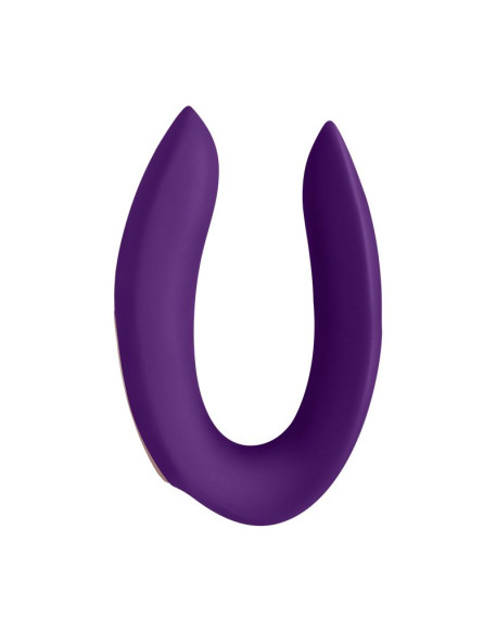 Фиолетовый вибратор для пар Satisfyer Double Plus Remote с пультом ДУ Фиолетовый вибратор для пар Satisfyer Double Plus Remote с пультом ДУ