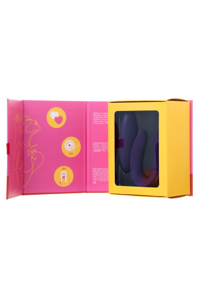 Фиолетовый вибратор для пар Satisfyer Double Plus Remote с пультом ДУ Фиолетовый вибратор для пар Satisfyer Double Plus Remote с пультом ДУ