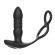 Черный анальный вибромассажёр с возвратно-поступательными движениями и кольцами для фиксации Черный анальный вибромассажёр с возвратно-поступательными движениями и кольцами для фиксации