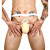 Бежевые сексуальные трусы-джоки на тонких белых ремешках