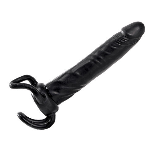 Чёрная насадка-фаллос для двойного проникновения INFLATABLE DILDO SLIM DONG - 13,5 см. Чёрная насадка-фаллос для двойного проникновения INFLATABLE DILDO SLIM DONG - 13,5 см.