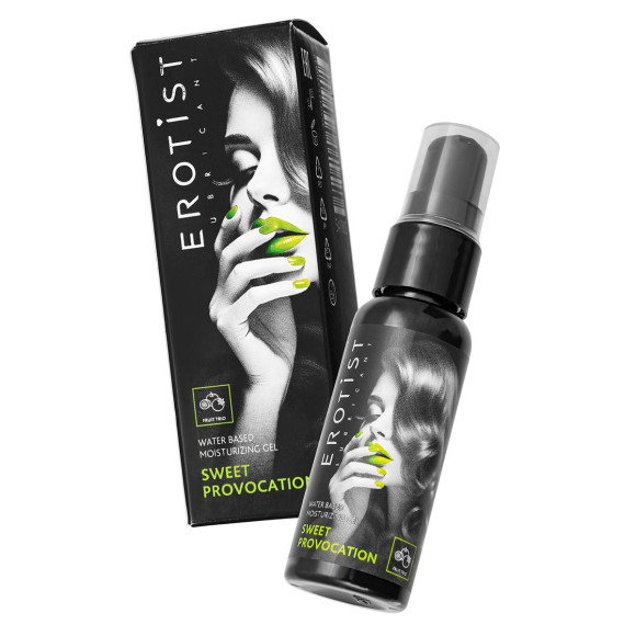 Съедобный гель Erotist Sweet Provocation Fruit Trio со вкусом киви, граната и яблока - 30 мл.