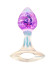 Сиреневатая анальная пробка с ручкой - 8,5 см. Сиреневатая анальная пробка с ручкой - 8,5 см.