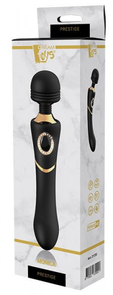 Черный жезловый вибратор MONICA - 24,1 см. Черный жезловый вибратор MONICA - 24,1 см.