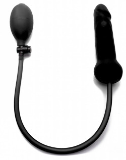 Чёрный анальный фаллоимитатор с расширением - 18 см. Чёрный анальный фаллоимитатор с расширением - 18 см.