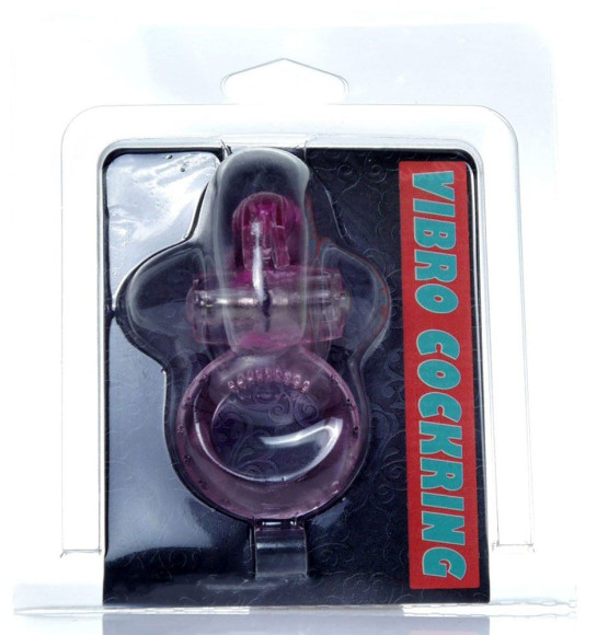 Розовое эрекционное виброкольцо с клиторальным зайчиком Розовое эрекционное виброкольцо с клиторальным зайчиком