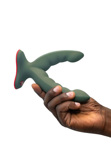 Оливковый двойной фаллоимитатор Ryde - 12,3 см. Оливковый двойной фаллоимитатор Ryde - 12,3 см.