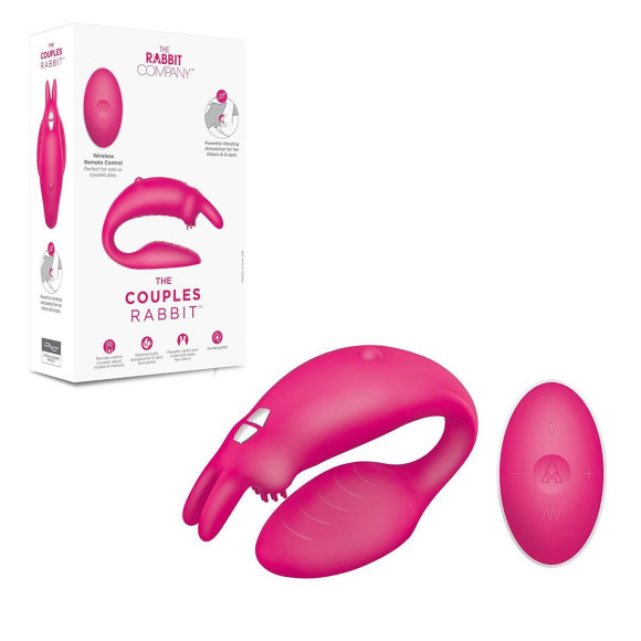 Розовый вибратор для пар The Couples Rabbit Розовый вибратор для пар The Couples Rabbit