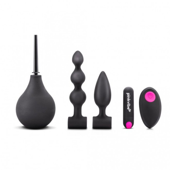 Черный анальный набор для начинающих Pink Vibe Черный анальный набор для начинающих Pink Vibe