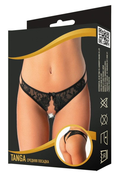 Оригинальные контактные кружевные трусики-танга Оригинальные контактные кружевные трусики-танга