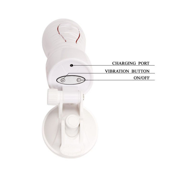 Мастурбатор-вагина Flora White с присоской и 12 режимами вибрации Мастурбатор-вагина Flora White с присоской и 12 режимами вибрации