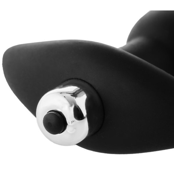 Черная вибропробка для простаты FantASStic Vibrating Prostate Plug - 14,5 см. Черная вибропробка для простаты FantASStic Vibrating Prostate Plug - 14,5 см.