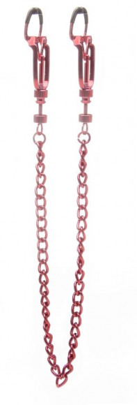 Красные зажимы на соски с цепочкой Helix Nipple Clamps Красные зажимы на соски с цепочкой Helix Nipple Clamps