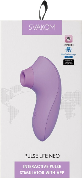 Фиолетовый мембранно-волновой клиторальный стимулятор Pulse Lite Neo Фиолетовый мембранно-волновой клиторальный стимулятор Pulse Lite Neo