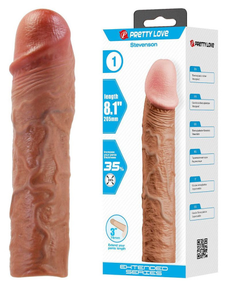 Удлиняющая насадка на пенис Stevenson - 20,5 см. Удлиняющая насадка на пенис Stevenson - 20,5 см.