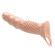 Телесная насадка на пенис с тремя вкладышами-удлинителями - 24 см.