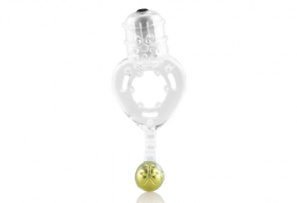 Виброкольцо с золотым шариком Bong O