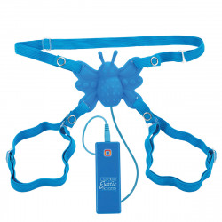 Голубая силиконовая вибробабочка Posh 10-Function Butterfly Голубая силиконовая вибробабочка Posh 10-Function Butterfly