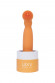 Оранжевый вибратор Cassie с усиками - 17 см.