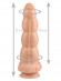 Телесный рельефный анальный фаллоимитатор - 22 см.