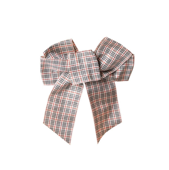 Бежевый клетчатый бант на 2 крючка для сокрытия застёжки бюстгальтера Бежевый клетчатый бант на 2 крючка для сокрытия застёжки бюстгальтера