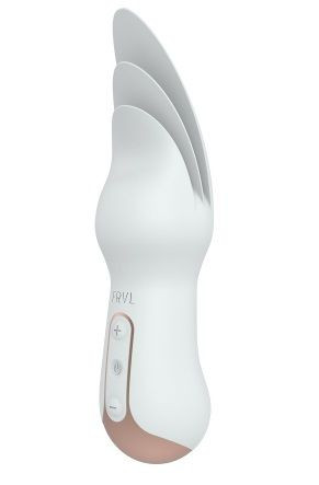 Белый вибратор с тремя лепестками Kissin Белый вибратор с тремя лепестками Kissin