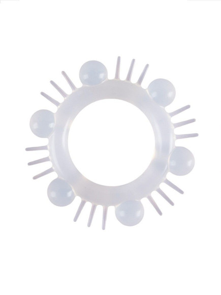 Эластичное эрекционное кольцо с шипиками и шариками Эластичное эрекционное кольцо с шипиками и шариками