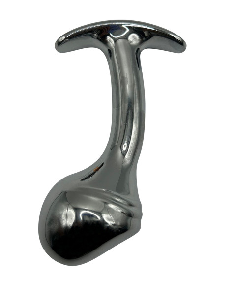 Изогнутая алюминиевая анальная пробка для ношения - 8 см. Изогнутая алюминиевая анальная пробка для ношения - 8 см.