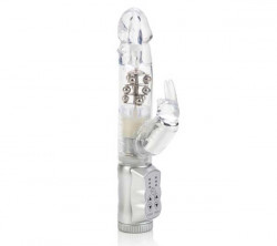 Прозрачный водонепроницаемый вибромассажер JACK RABBIT Прозрачный водонепроницаемый вибромассажер JACK RABBIT
