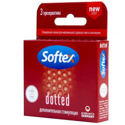 Презервативы с дополнительной стимуляцией Softex Dotted - 3 шт. Презервативы с дополнительной стимуляцией Softex Dotted - 3 шт.
