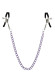 Зажимы для сосков с фиолетовой цепочкой Sweet Caress Nipple Chain Зажимы для сосков с фиолетовой цепочкой Sweet Caress Nipple Chain