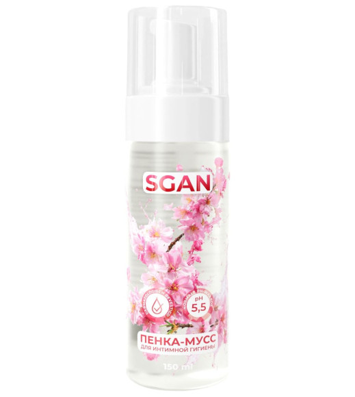 Пенка-мусс для интимной гигиены SGAN с пребиотиками - 150 мл. Пенка-мусс для интимной гигиены SGAN с пребиотиками - 150 мл.