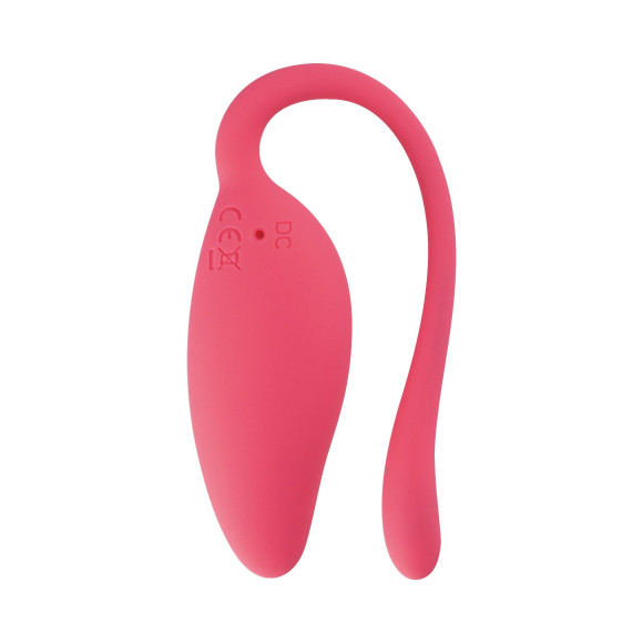 Коралловый вибромассажёр-яйцо с гибким хвостиком Коралловый вибромассажёр-яйцо с гибким хвостиком