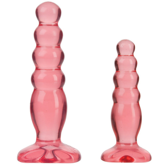 Набор из двух розовых анальных втулок Crystal Jellies Anal Trainer Kit Набор из двух розовых анальных втулок Crystal Jellies Anal Trainer Kit