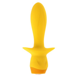Желтая анальная вибропробка Mellow Yellow - 13,5 см. Желтая анальная вибропробка Mellow Yellow - 13,5 см.