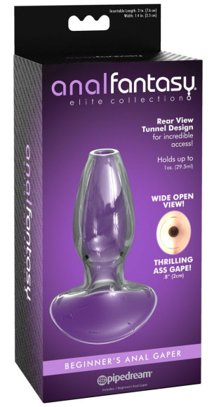 Прозрачный анальный плаг с туннелем Beginners Anal Gaper - 9,6 см. Прозрачный анальный плаг с туннелем Beginners Anal Gaper - 9,6 см.