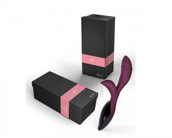 Вишневый с черным хай-тек вибратор ZINI HUA