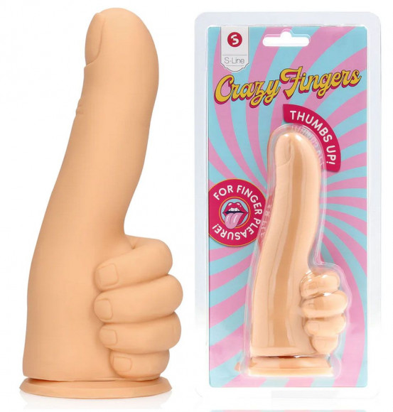 Телесный фаллоимитатор в форме пальца Thumbs Up - 17,2 см. Телесный фаллоимитатор в форме пальца Thumbs Up - 17,2 см.
