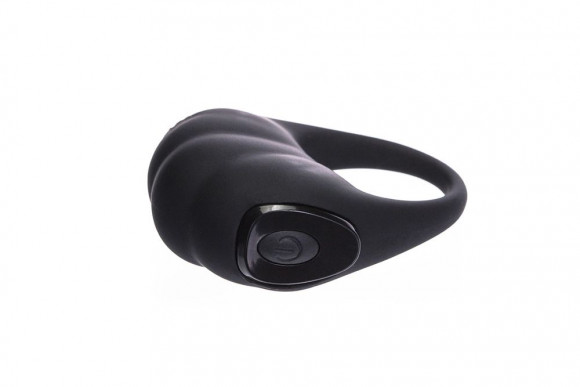 Чёрное эрекционное виброкольцо Mr.Tiger Чёрное эрекционное виброкольцо Mr.Tiger